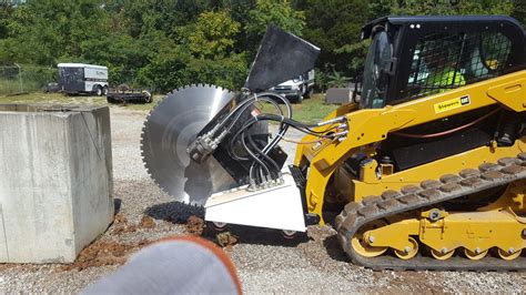 cuts inc skid steer saw|concrete skid steer saw attachments.